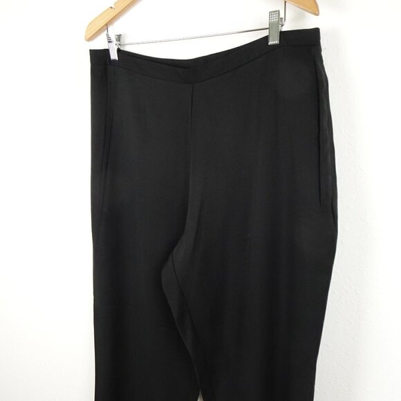 Natori Sanded Twill Pants Women's 16 Black Tapered Lightweight - Picture 4 of 11